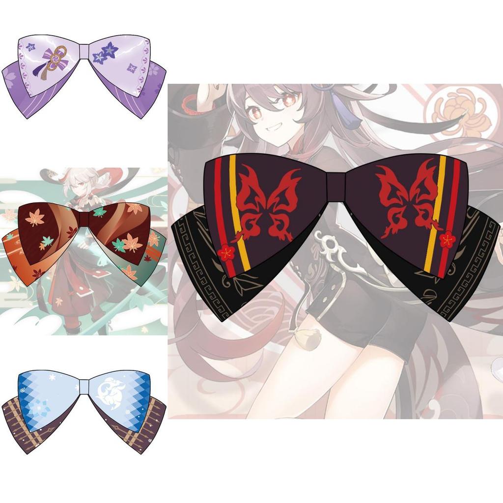 Anime Genshin Impact Hutao Bow Hairpin Hair Accessories For Girls Realistic And Delicate Design