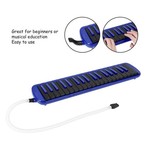 37-Key Harmonica, Easy To Play, Melody Piano, Beginner's Key Harmonica, Perfect for School Festivals (Blue)