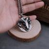 Stainless Steel Viking Rune Imitation Goat Head Necklace Men's Amulet Pendant Biker Gothic Party Club Jewelry Gift for Boyfriend
