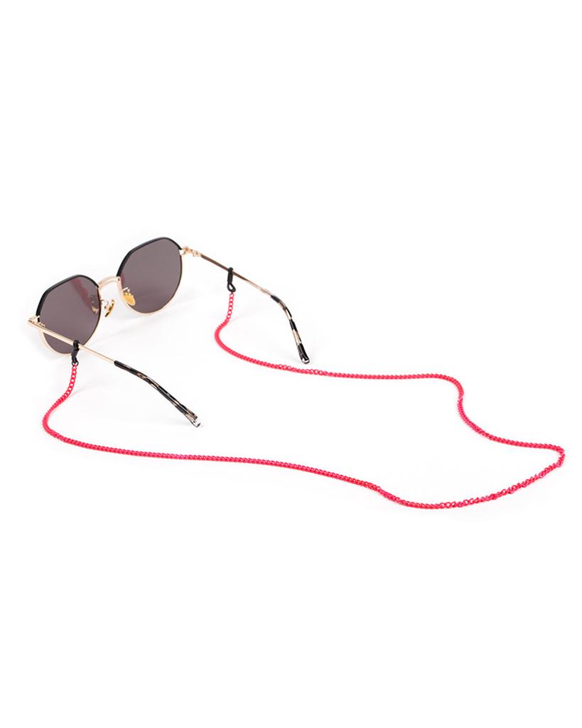 Seupeulingseuteulingseu Antique Metal Chain Eyeglass Strap [Neon Pink]