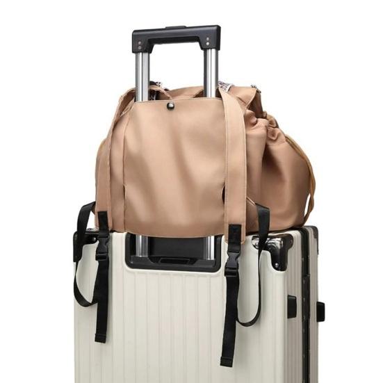 Multifunktionell reseorganisatörsväska för kvinnor 4-i-1 Stor kapacitet Tote Ryggsäck med 15 fickor Bärbar Crossbody Axelväska för Resa Strand