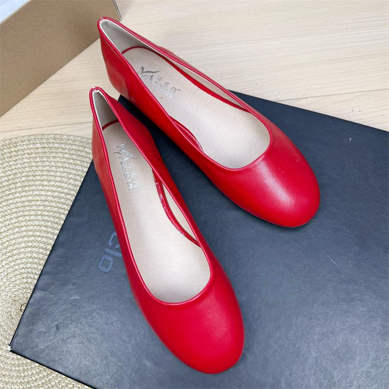 Fashion Flat Shoes for Women 2025 Spring and Autumn Casual Anti Slip Round Toe Simple Plus Size Women's Shoes 41-43  Loafers Women