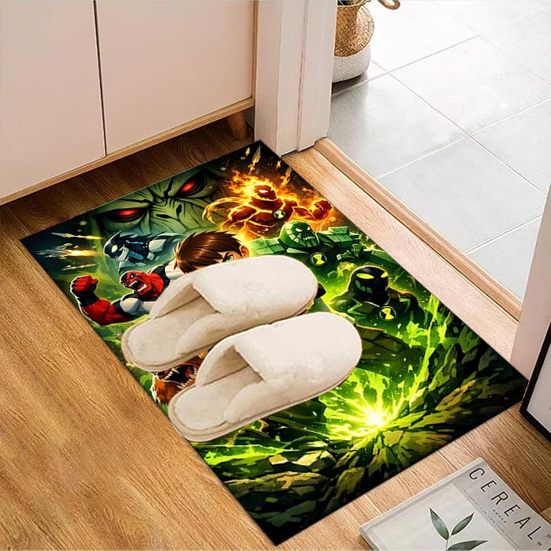 Ben Alien Force Floor Mat for Living Room, Game Rooms, Office, Bedroom, Office Floor Mat Playful Design, Christmas Fan Gifts