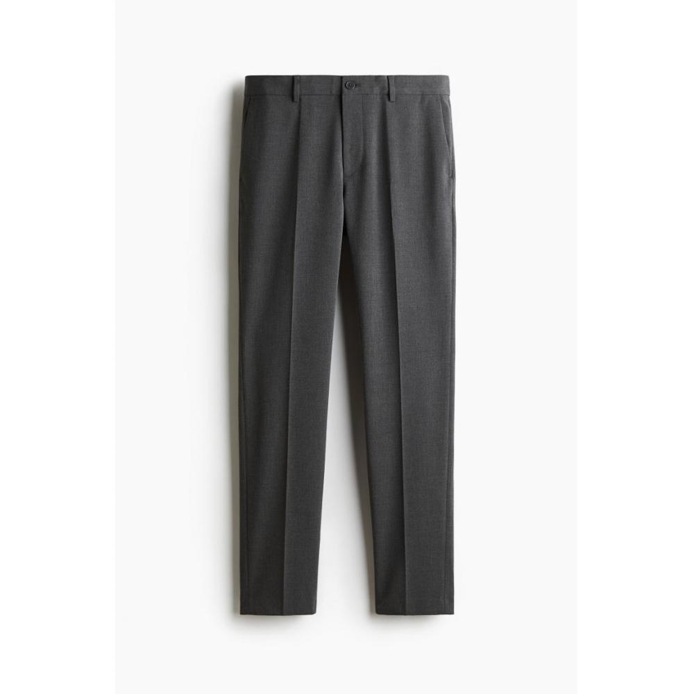 H M Tailored Trousers sliM Fit Dark Grey