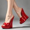 Ultra 18CM hoge wighak sandalen platform peep toe vrouwen sexy fetish schoenen