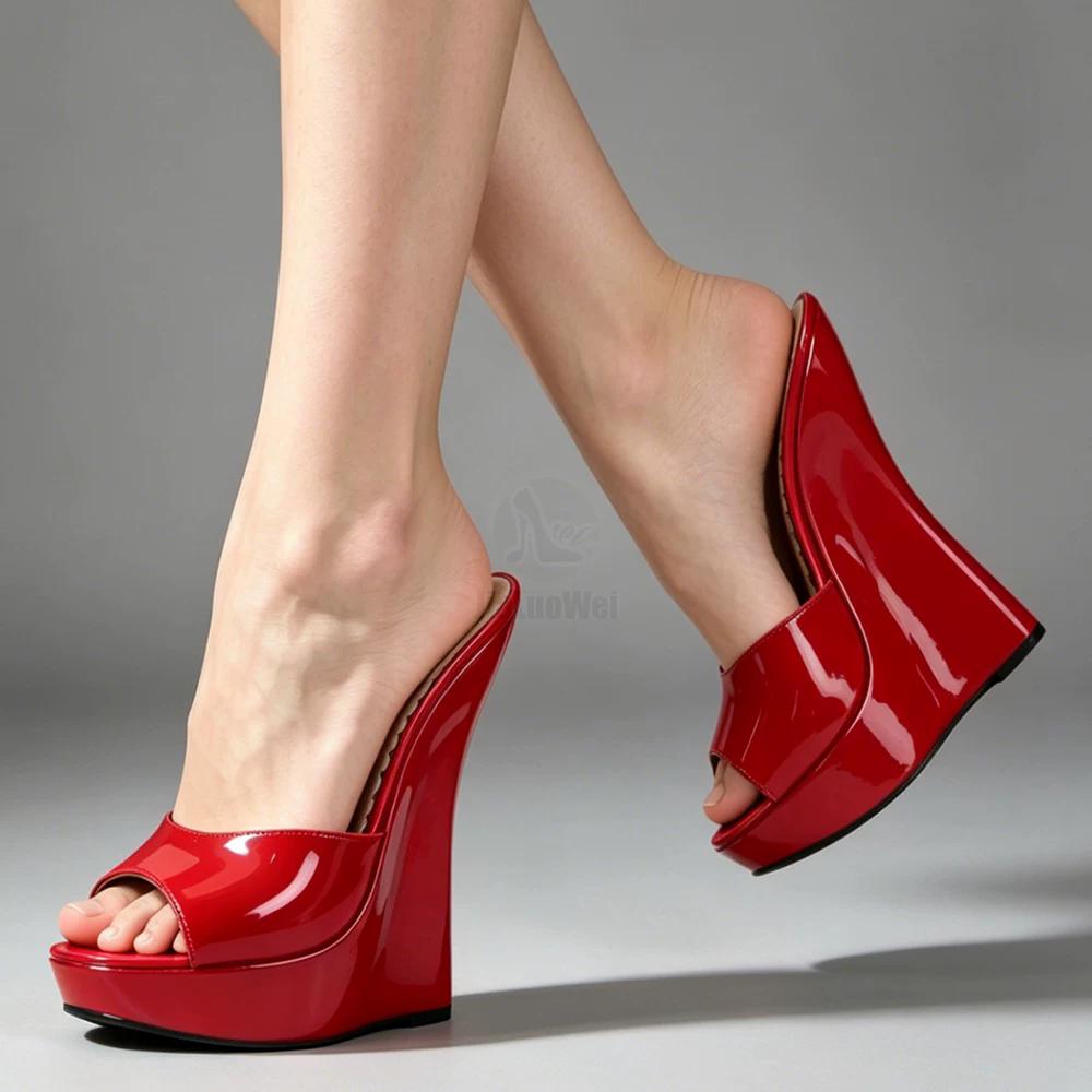 Ultra 18CM hoge wighak sandalen platform peep toe vrouwen sexy fetish schoenen