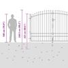 Double Gate WOERDEN 299.5 x 249.5 cm Steel Gray Lockable