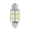 White 36MM 6-LED 5050 SMD Car Auto Interior Festoon Dome Light Lamp Bulb DC12V