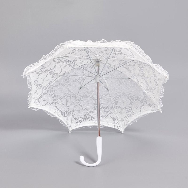 Elegant Lace Parasol for Wedding and Theme Party Dressingup Flower Pattern Craft Umbrella Props Photography Accessories