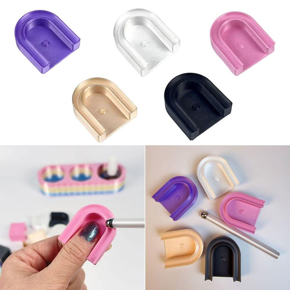 Multiple Colors 5D Suede Nail U-Shaped Magnet DIY Nail Tool Nail Tools Nail Art Tools Finger Rest