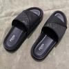 Mens T-Strap Rubber Sole Slipper With Suede Upper Non-Slip Outdoor Casual Sandal Walk