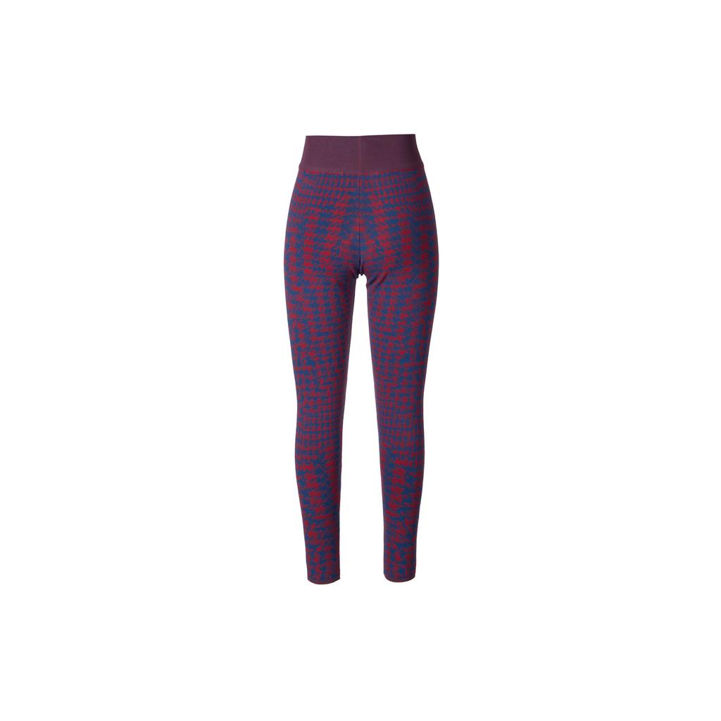 Nike Legginsy sportowe damskie elastyczne z nadrukiem logo w blokach kolorów Czerwone CD3968-618