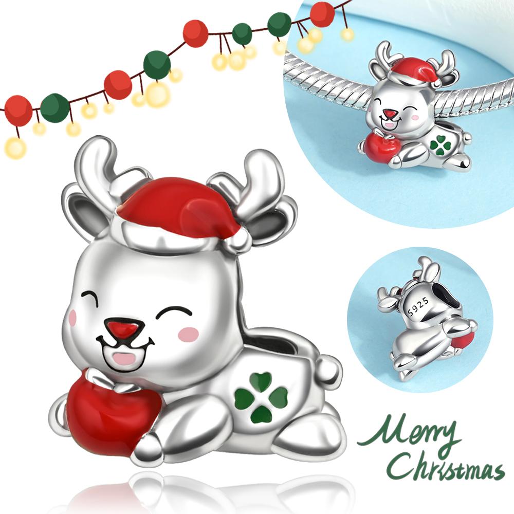 Christmas Party Copper Christmas Gift Socks Pendant Beads Fit Charm Bracelet Pendant Women Diy Fine Jewelry Party Gift