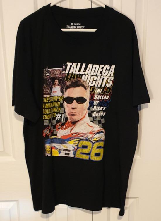TALLADEGA NIGHTS The Ballad Of Ricky Bobby Movie TShirt Black Size Adult 2XL. Unisex T-Shirt S