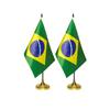 Office Hand Flag Table Flag Polyester Meeting Room Small Flag Plastic Flagpole Ornament with Base