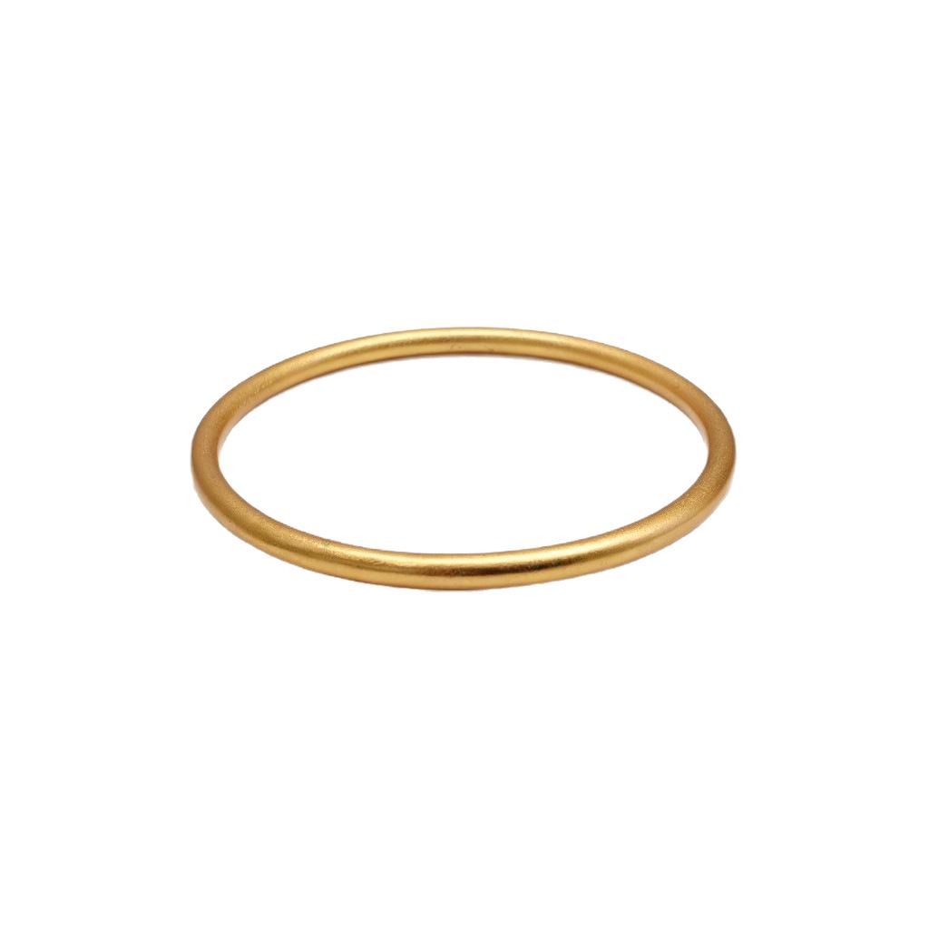 Vintage Gold-Plated Matte Copper Alloy Bangle - Versatile Chinese Auspicious Bracelet for Festivals and Everyday Wear