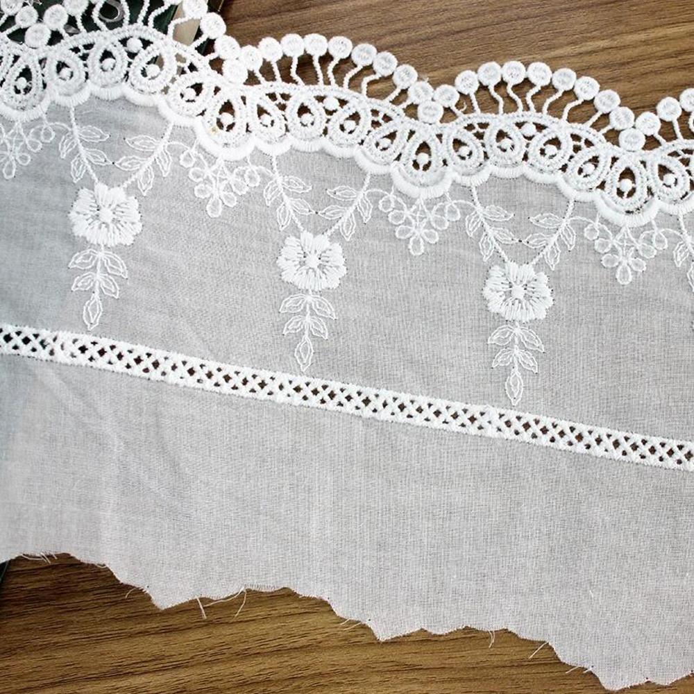 1 Yard Dantelă din Pânză de Bumbac Gol cu Flori, Accesorii pentru Haine