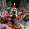 10-100PCS Mini Christmas Tree Ornaments Hats and Scarves Red Green Knit Yarn Pom Pom Holiday Hanging Decor Party Accessories
