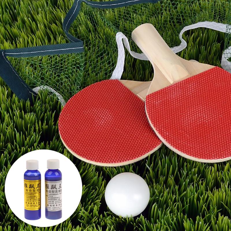 60Ml Ping-Pong Racket Glue With Brush Professional Rubbers Table Tennis Racket Liquid Pingpong Speed Glue Accessories