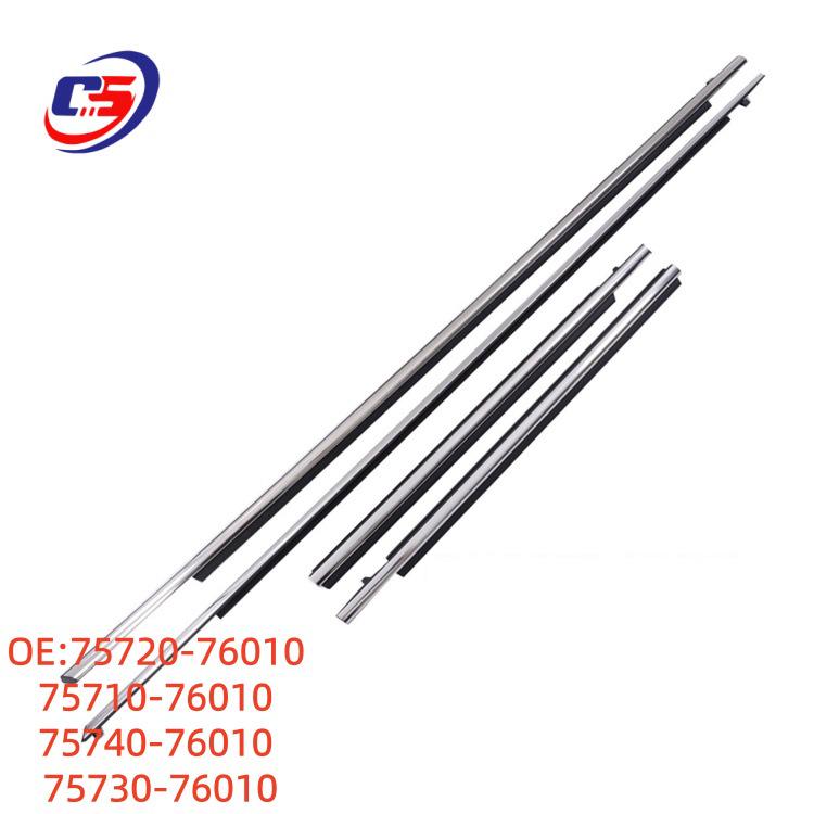 Toyota Chrome Window Weatherstrip Seal for 2012-2018 Models (Part 75720-76010) 75720-76010, 75710-76010, 75740-76010, 75730-76010