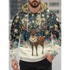 Santa Claus Hoodies For Man Women Cats Snowman 3D Printed Sweatshirt Casual Kids Hoodies Tops Pullovers Oversized Long Sleeves