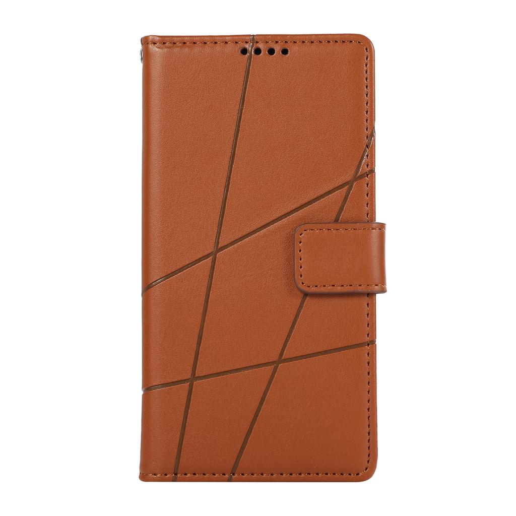 DF-06 For Realme 14 Pro 5G Phone Case Line Imprint Leather Wallet Cover