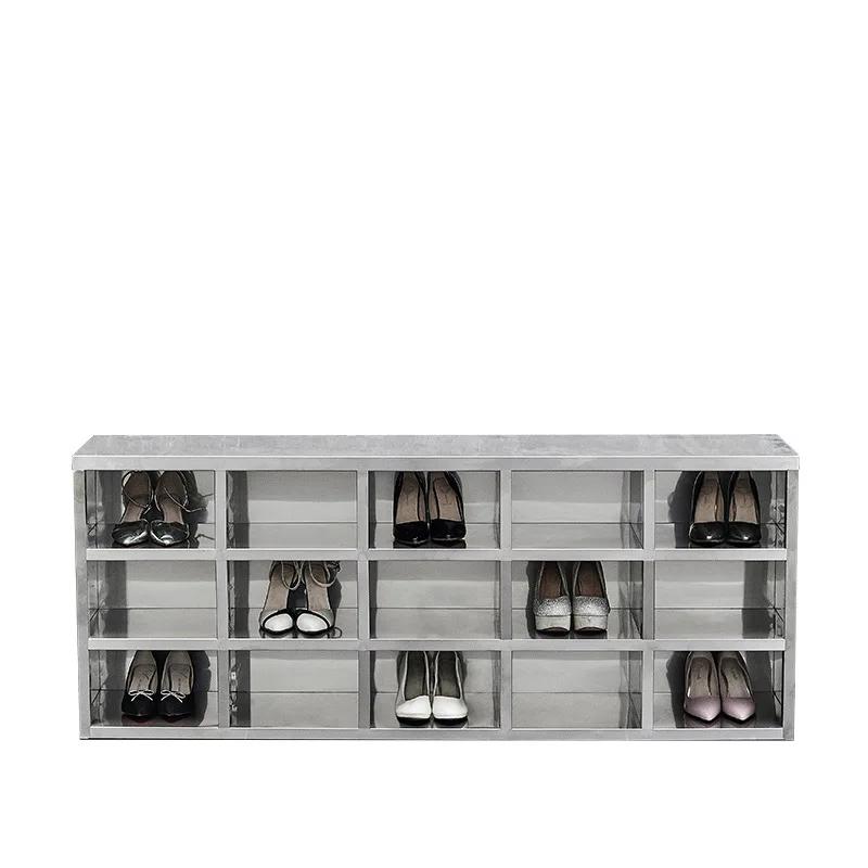 Stainless steel shoe cabinet purification workshop staff dust-free shoe stool laboratory double-sided shoe cabinet