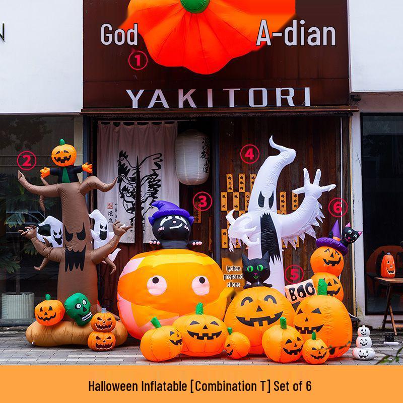 Large Inflatable Pumpkin Balloon Halloween Decoration for Kindergartens and Malls