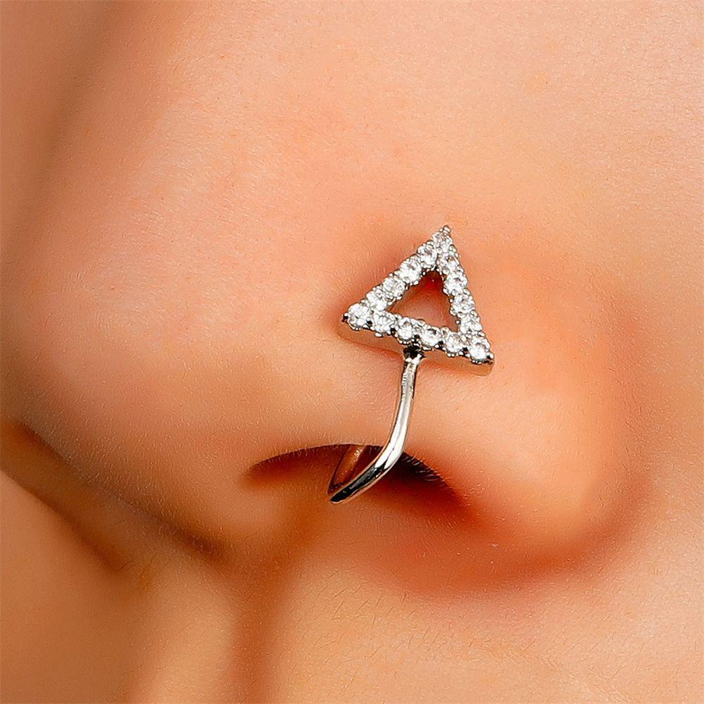 Fake Nose Cuff Crystal Nose Cuffs Nose Ring Cuffs Non-Piercing Clip-On Nose Ring African Nose Cuff