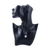 Blue Glass Lucky Pu Leather Chains Demon Eye Clavicle Chains Fashion Jewelry Blue Eyes Necklace