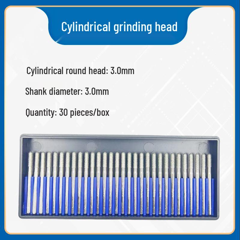 3mm Diamant-Karborund-Schleifkopf für Elektro-/Druckluftschleifer - Kugelförmige Nadel zum Gravieren & Aufbohren