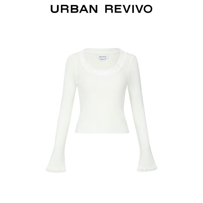 UR Women's Lace Bow Knit Top