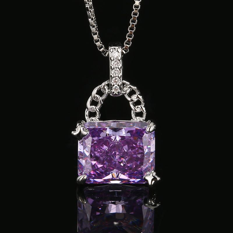 Jewelry New Jewelry Pendant High Carbon Diamond Necklace Flash Ice Flower Cut Women s Fashion Light Luxury Versatile