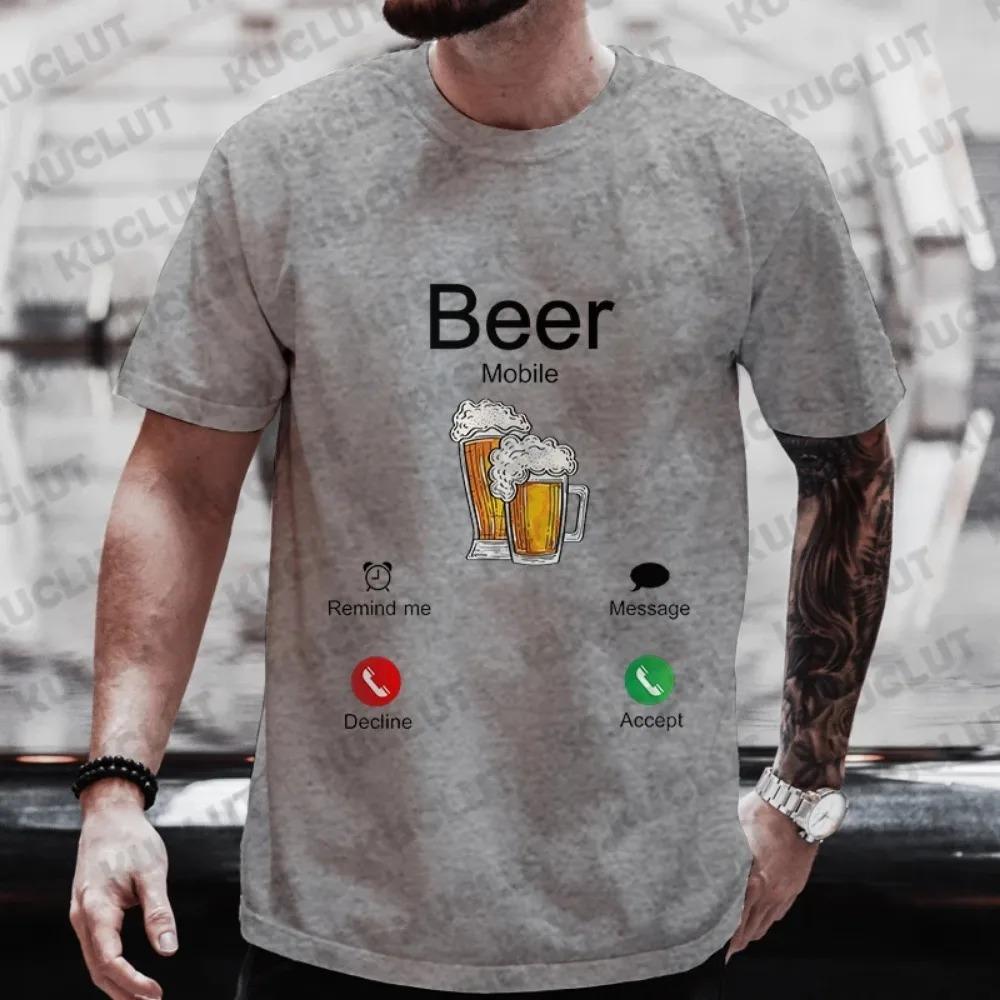 Bier ruft Grafik T-Shirts Freitag Bier Bierliebhaber Herren T-Shirts Y2k Kleidung Junggesellenabschied Trinkteam Passende T-Shirts