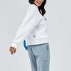 Skechers Comfort Sports Series Crew Neck Pullover Long Sleeve Sweatshirt Women Sweatshirt Bright-White P324W033-0019