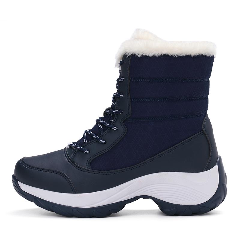 Scarpe invernali alte in cotone più scarpe da donna calde in velluto Stivali da neve da donna a tubo lungo 35-42