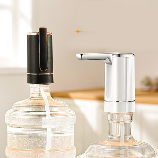 Foldable Water Dispenser Pump with 3 Speed Modes 1200mAh Automatic Water Pump for 5-Gallon Bottles 600ml Timed Dispensing Water Pump