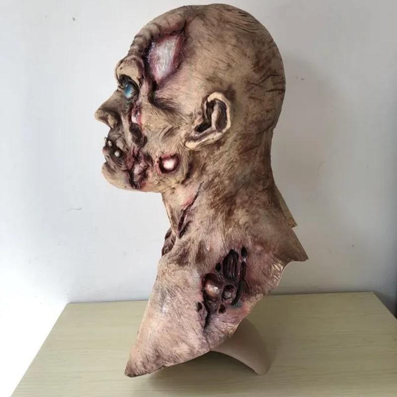 Melting Face Scary Zombies Mask Adult Full Face Head Latex Mask Horror Halloween Cosplay Mask Masquerade Mask