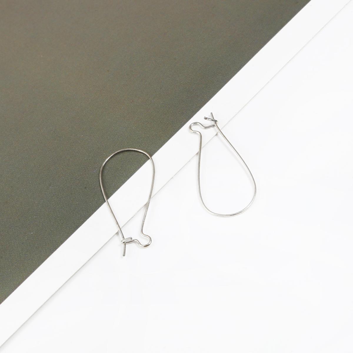 

100 шт. Крупногабаритные позолоченные подвески для сережек, крючки для ушей, фурнитура для аксессуаров своими руками 16x38mm