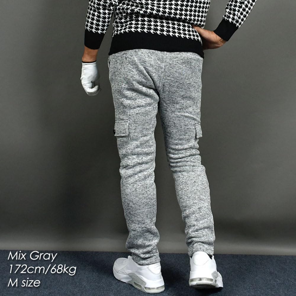 COMON GOLF Cargo Cold Sliver Plus Mix M Men's Pants, Fleece-Lined, Stretch, Weather, Knit, Warm, Fall/Winter, Sizes, CG-NF52202, Gray,