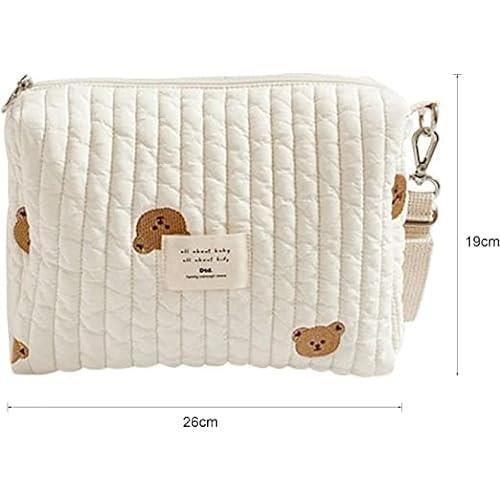 Sacs à Langer Portables universels pour bébé - ABenxxou - Mini-Sacs à Couches - Blanc - Coton - Epaule