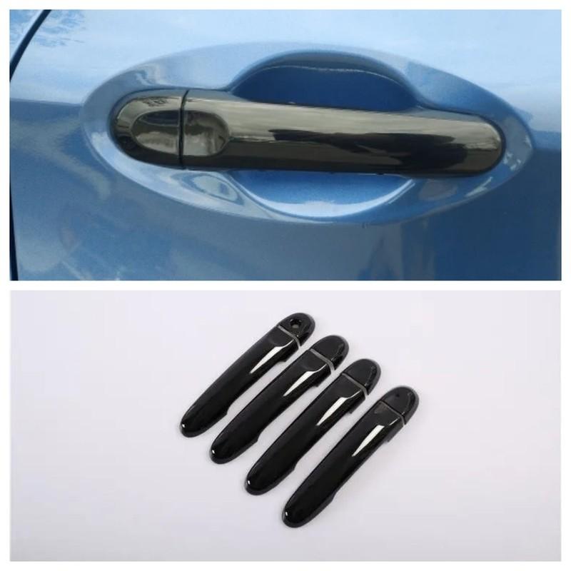 For Nissan Versa Tiida 2012 2013 2014 2015 2016 2017 2018 ABS Chrome Glossy Black Door Handle Cover Trim Sticker Car Accessories