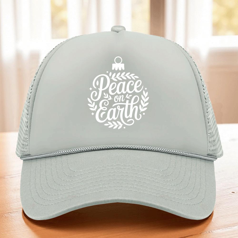 Christmas 47-Pattern Trucker Cap with Hot-Stamped Logo and Sunshade