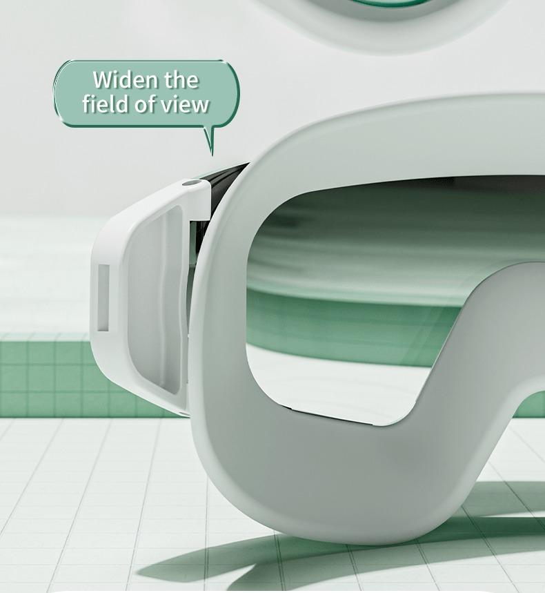 HD Vodotěsné a protimlžné plavecké brýle - Elektrogalvanizovaný velký rámeček, Unisex design pro profesionální i rekreační plavce