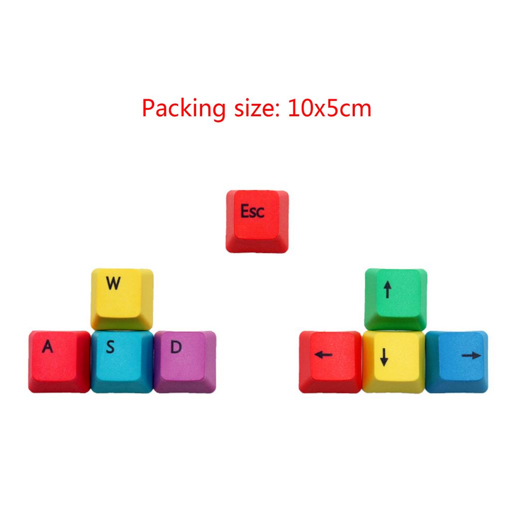 9 Tasten OEM Profil PBT RGBY Modifikatoren Tastenkappen WASD/ESC/Richtungstasten Tastenkappen Mechanische Tastatur Tastenkappen Ersatzteile