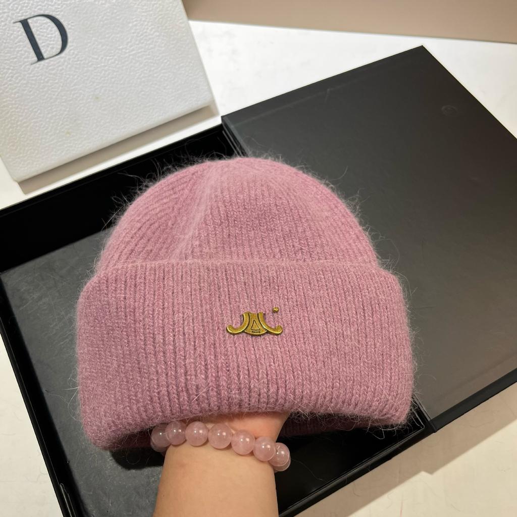 Winter Nordic Cold Warm Rabbit Fur Knitted Hat Women'S Paris Wool Hat Outdoor Windproof Ear Hat