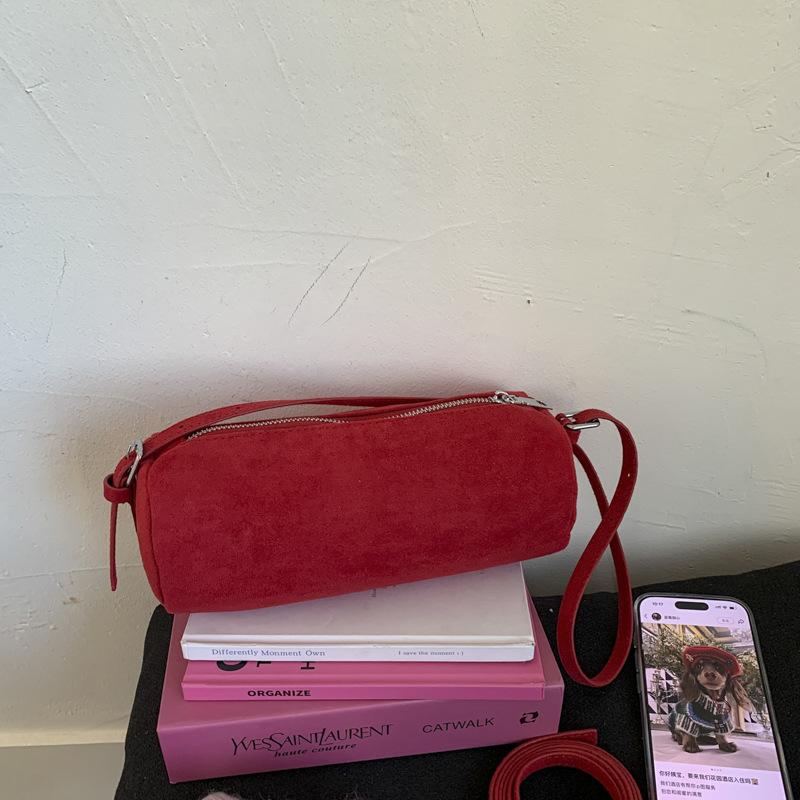 

Ретро мода универсальная сумка высокая текстура сумка-подушка повседневная подмышечная ручная матовая маленькая квадратная сумка красный