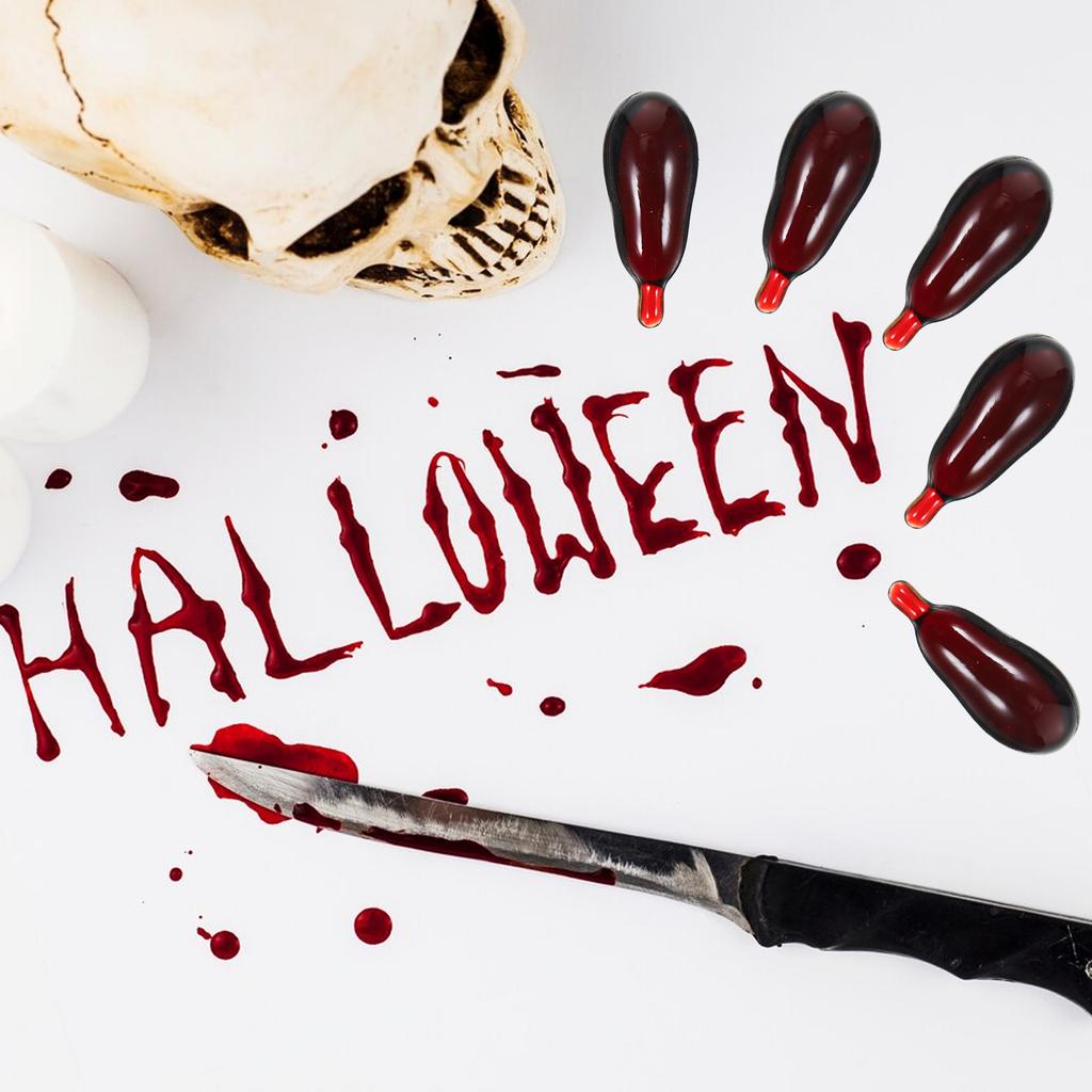 20 Pcs Halloween Fake Blood Capsules Artificial Blood Pills Fake for Mouth Capsule Capsules For Cosplay Food Coloring Faux