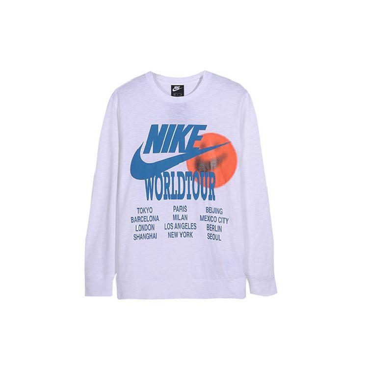 Nike Sweatshirts Men's White Crew Neck Moderate Regular DA0630-100