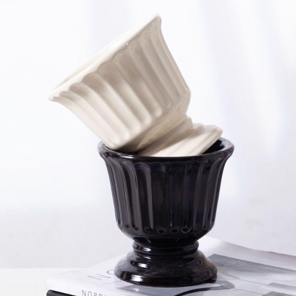 Roman Column Plant Flower Pot Vintage Style Flower Arrangement Utensils  Desktop Decor